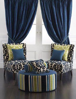 blue velvet curtains
