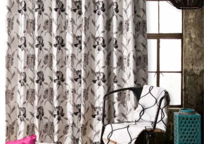 maurice kain grey floral curtains